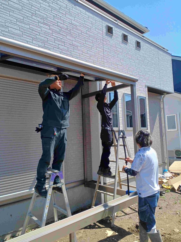 サンルーム施工状況