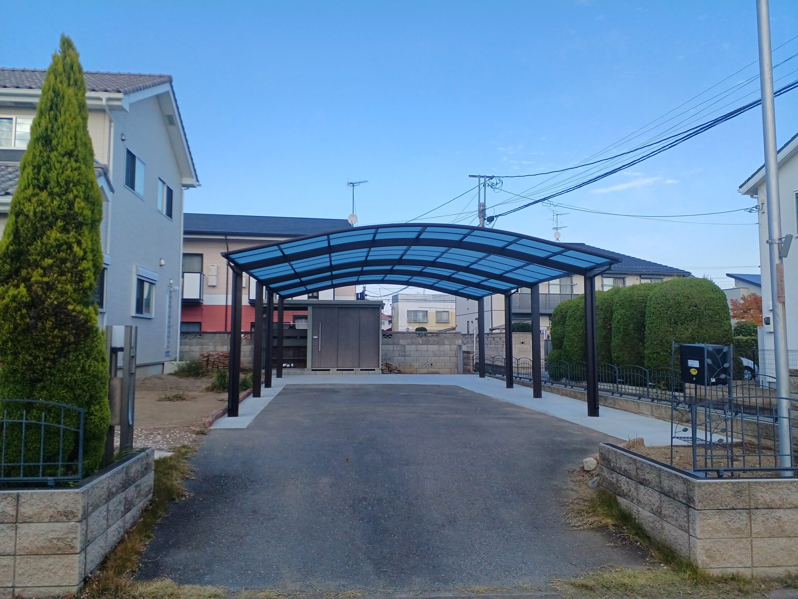 羽生市　A邸カーポ－ト設置工事